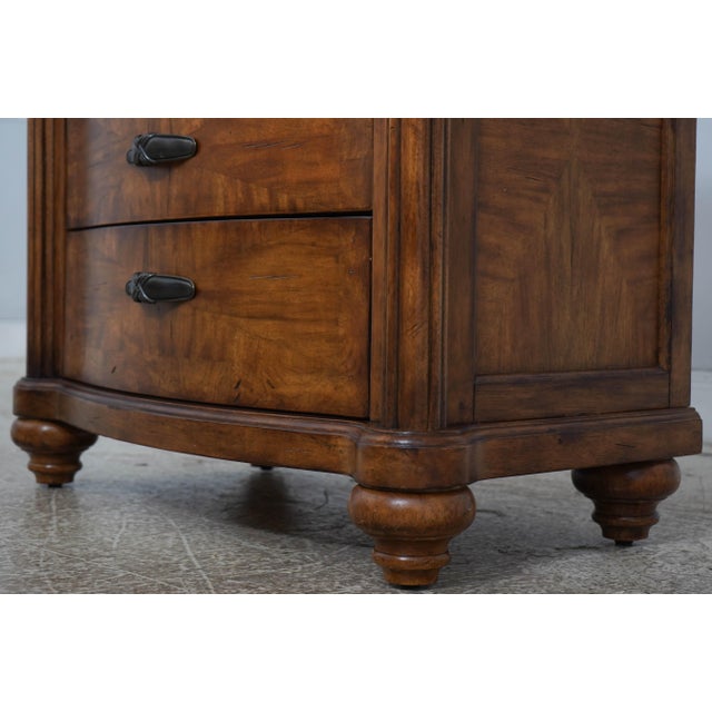 Schnadig Stately Wood & Rattan Bedside Table For Sale - Image 10 of 17