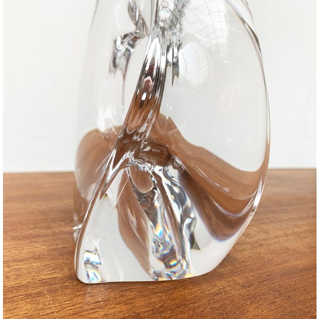 Cream Mid-Century French Glass Table Lamp from Daum, 1960s For Sale - Image 8 of 18