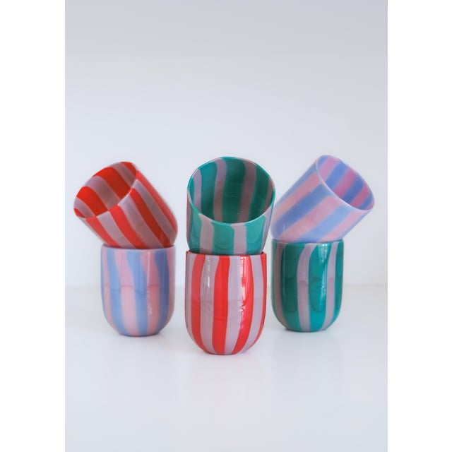Murano Glasses by Mariana Iskra for Ribes Studio, Set of 6 For Sale - Image 9 of 15