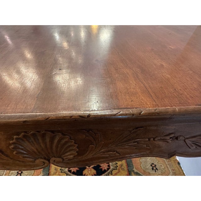 Wood Italian Vintage Fruitwood Game Table With Beautiful Carving For Sale - Image 7 of 12