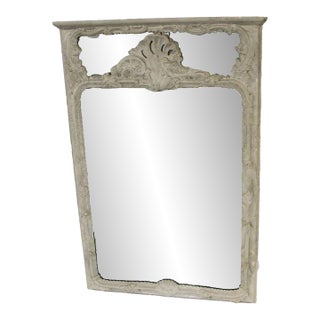 Vintage Painted Louis XV Style Shell Mirror For Sale