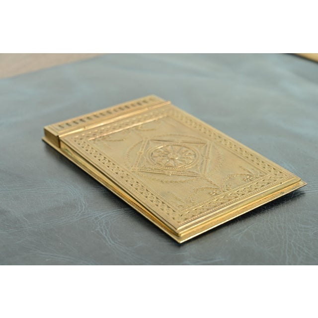 Art Deco Tiffany Studios New York Adam Pattern Bronze Doré Notepad Holder, Circa 1910 For Sale - Image 3 of 12
