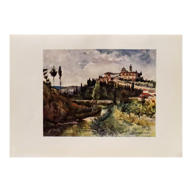 1905 Italian Original Print - The Cistercian Convent - From Book Florence & Some Tuscan Cities (1905) For Sale