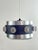 Mid-Century Modern Drum Pendant Lamp with Glass Rosettes, 1960s For Sale - Image 3 of 12