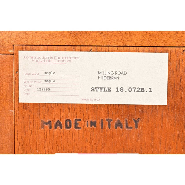 Baker Furniture Italian Provincial Carved Maple Sideboard Buffet or Bar Cabinet For Sale - Image 17 of 18