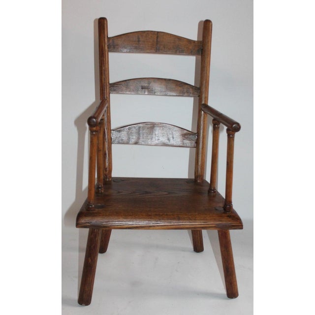 Folk Art Early 19th Century New England Child's Chair For Sale - Image 3 of 7
