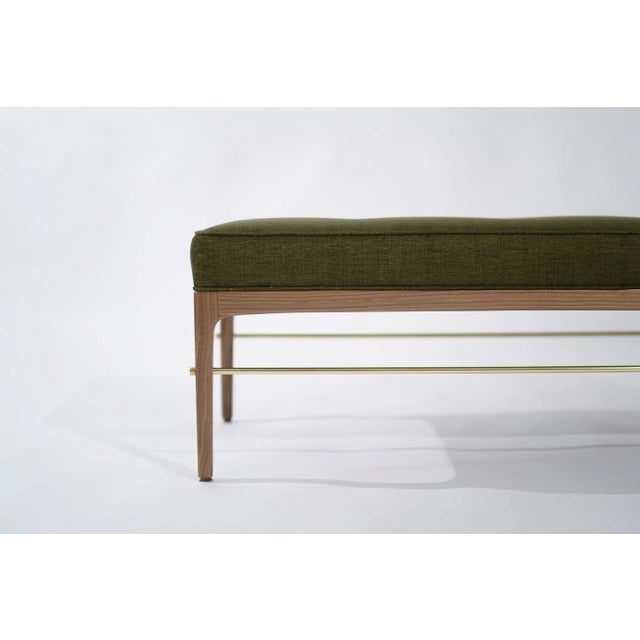 Green Linear Bench in Natural Walnut Series 48 by Stamford Modern For Sale - Image 8 of 12