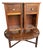 MCM Bedside Tables in a Walnut Finish with a Drawer and shelf on each along with a copper finish Pull .Bottom shelf is...