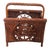 Mid 20th Century Vintage Woven Wicker Magazine Rack For Sale