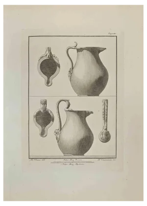 Nicola Vanni, Ancient Still Life 8, Etching, 18th Century
