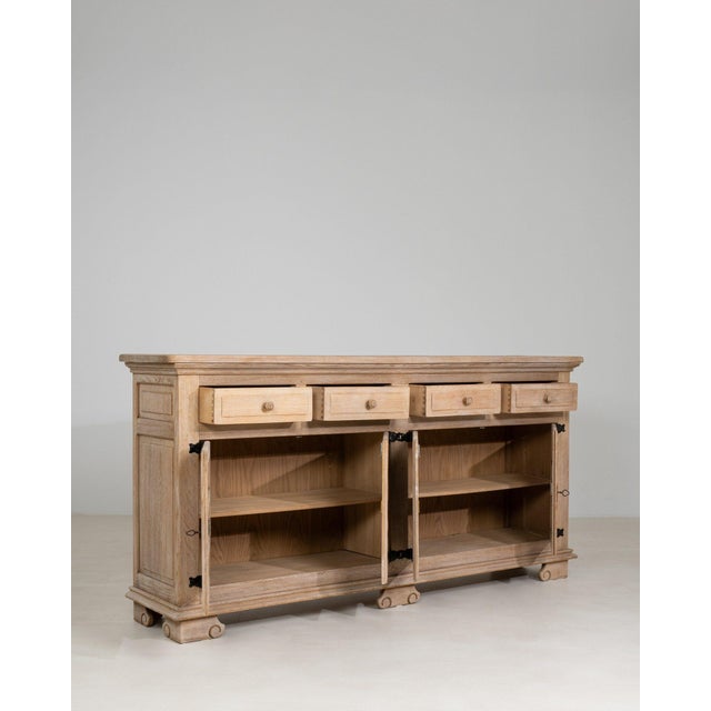 19th Century France Brutalist Antique White Wood Storage Cabinets & Cupboards For Sale - Image 11 of 11
