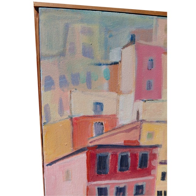 Ann Sayre Wiseman “Riomaggiore, Cinque Terre” Original Oil Painting, 2004 For Sale - Image 4 of 13