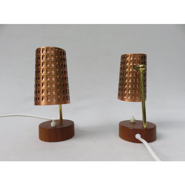 Mid-Century Modern Scandinavian Style Bedside Lamps, 1950s, Set of 2 For Sale - Image 3 of 17