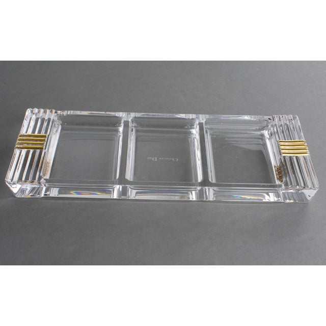 Transparent Christian Dior Paris Crystal Vide Poche Bowl, Ring Holder For Sale - Image 8 of 11