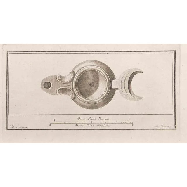 Oil lamp is an etching realized by niccolò cesarano (1740-1815). The etching belongs to the print suite “antiquities of...