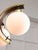 Mid-Century Modern Italian Brass and Opaline Chandelier For Sale - Image 9 of 17