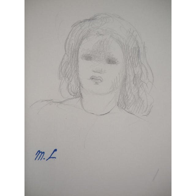 Marie Laurencin, Portrait of the Girl, Original Pencil Drawing For Sale - Image 4 of 5