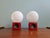 Red Ceramic Bedside Lamps with Opaline Glass Globes, 1970s, Set of 2 For Sale - Image 9 of 14