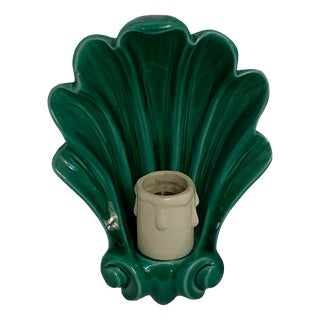 Ceramic Seashell Wall Sconce, 1950s For Sale