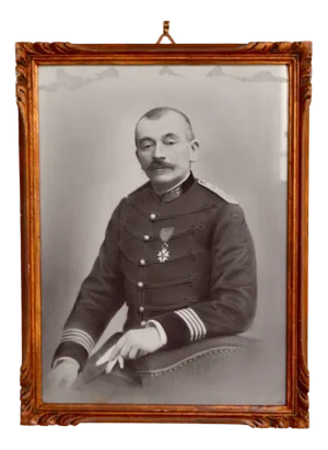 Military Portrait, 1890s, Photographic Print, Framed