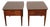 Pair of Vintage Laminate and Walnut Single-Drawer Nightstands / End Tables by Lane For Sale