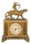 French Empire Style Cupid Riding Panther Gilt Metal and Marble Mantel Clock For Sale