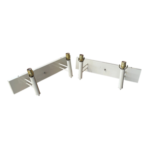 Post Modern Double Armed White Enameled Wall Sconces- a Pair