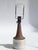 A vintage modern lamp made in Denmark, stamped on the bottom. The beautiful lamp has an earthy ceramic base with a glazed...