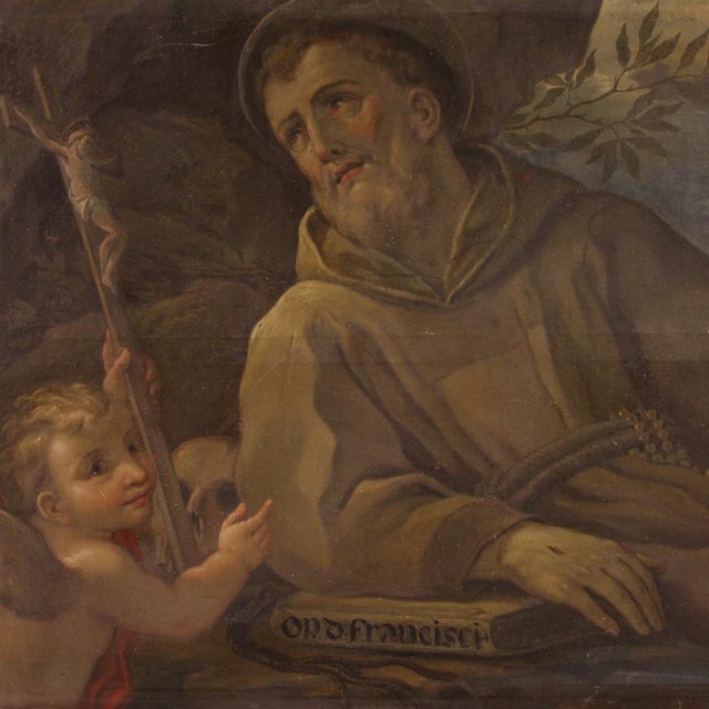 Saint Francis of Assisi, 1770, Oil on Canvas For Sale - Image 4 of 16