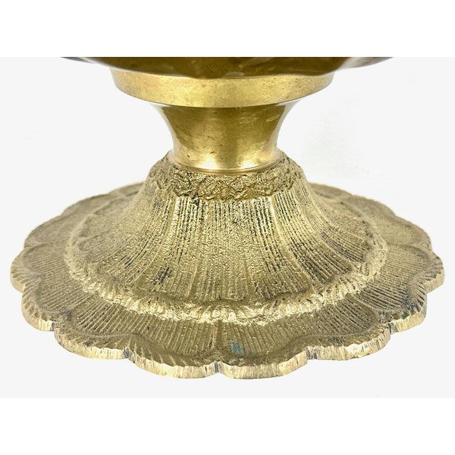 Vintage Brass Fruit Pedestal Bowl, 1960s For Sale - Image 10 of 14