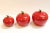 1960s spun aluminum canister set shaped like red apples. 6 pieces (3-lids & 3 canisters) with clean interiors and minor...