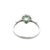 Elegant and timeless, this ring is crafted in 14K white gold featuring a vibrant pear-shaped green tourmaline center...