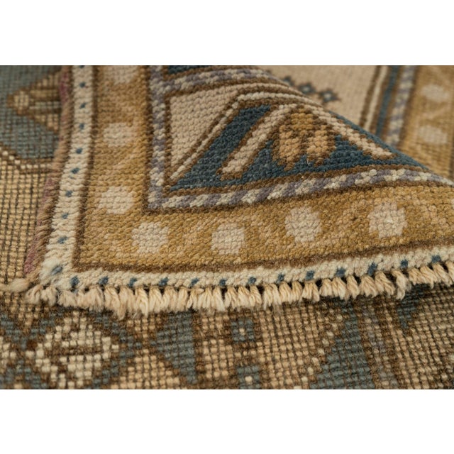 Turkish Mini Rug Oriental Hand Knotted Vintage Rug 1'11" x 3'6" #21204 For Sale In Houston - Image 6 of 8