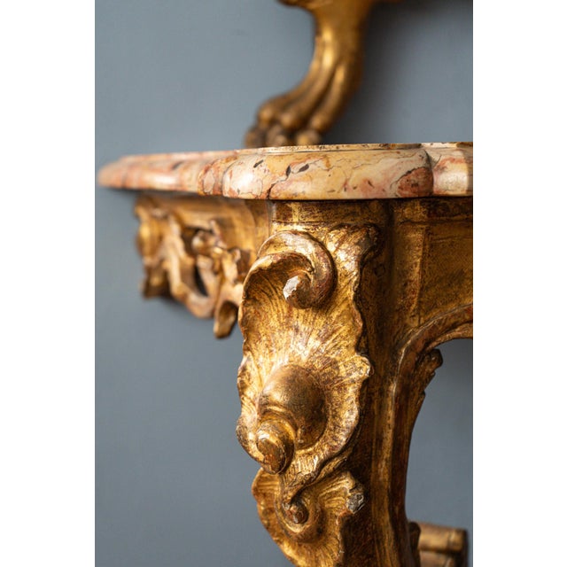 Baroque Italian Baroque Console, 18th Century For Sale - Image 3 of 15