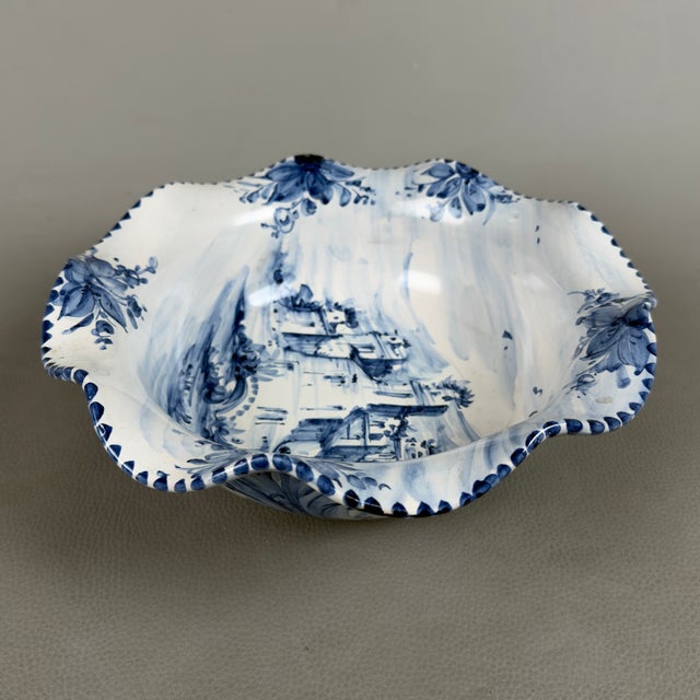Albisola Majolica Centerpiece Bowl by F. Piera For Sale - Image 6 of 11