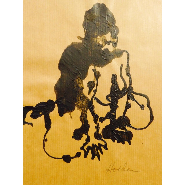 Shabby Chic "Woman" Martha Holden Contemporary Figurative Ink Drawing For Sale - Image 3 of 3