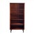Vertical bookcase crafted in Brazilian rosewood with adjustable shelves and black steel legs. Stunning rosewood grain...