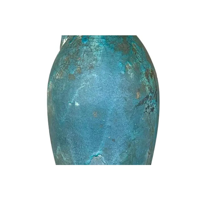 Vintage Midcentury Lava Glaze Table Lamp For Sale - Image 12 of 12