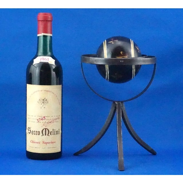 Ptolemaic Armillary Aphea in Wrought Iron and Wood with Florentine Lily Decoration For Sale - Image 8 of 18