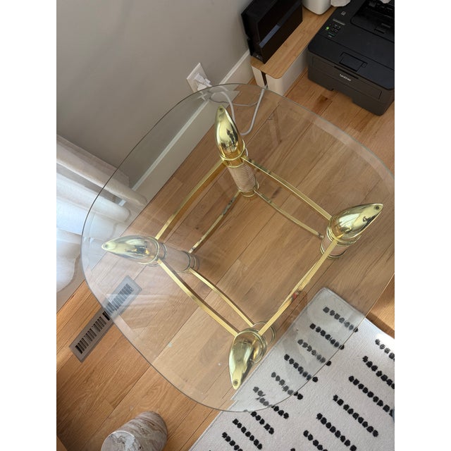 Wood 1970s Italian Faux Tusk and Brass Finish End Tables Tomasso Barbi Style For Sale - Image 7 of 9