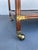 Vintage Korean Campaign Style Bar Cart With Brass Mounts & Parquet Shelves Georgian Furnishing Co. For Sale In Tampa - Image 6 of 10