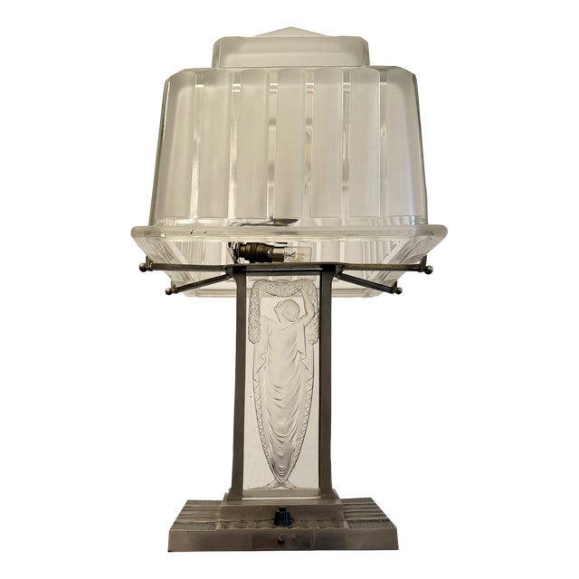 Art Deco Table Lamp from Hettier & Vincent, 1930 For Sale