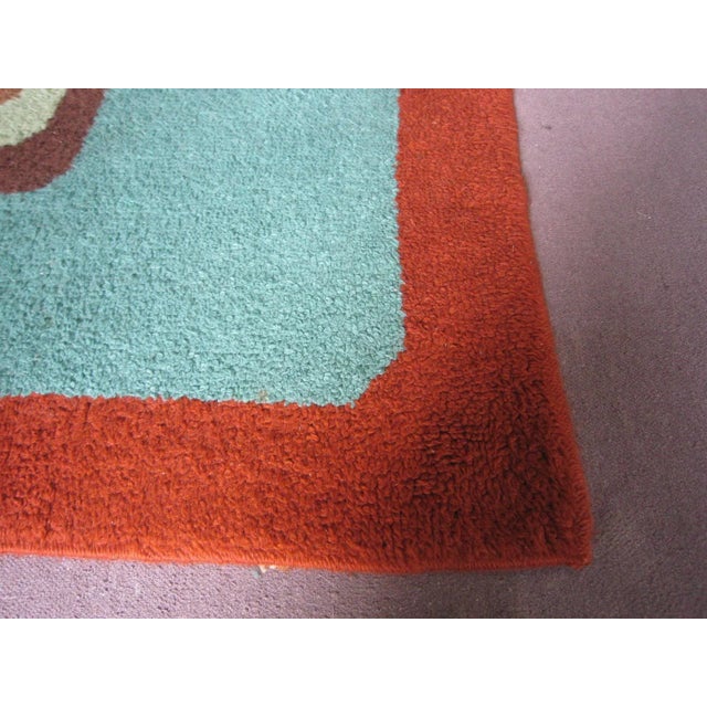 1950s Belgian Geometric Design Rug-5′8″ × 6′6″ For Sale - Image 10 of 13