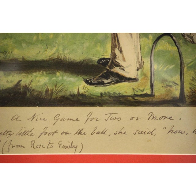 Green "A Nice Game for Two or More" Chromolithograph For Sale - Image 8 of 9