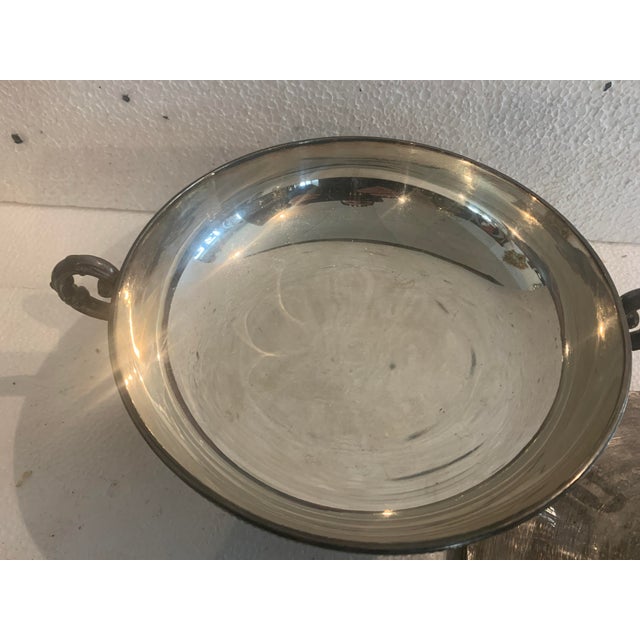 20th Century Empire Silver-Plated Covered Vegetable Dish by Silversmith Plasait For Sale - Image 4 of 9