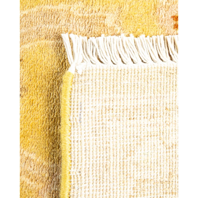 2000 - 2009 Eclectic, One-of-a-Kind Hand-Knotted Runner Rug - Green, 2' 5" x 13' 3" For Sale - Image 5 of 8