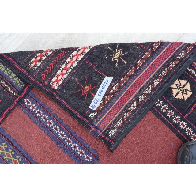 Vintage Handwoven Sofreh Kilim, 1920s For Sale - Image 11 of 12
