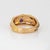 1980s 80s Portuguese Vine Leaf Ring 19k Yellow Gold Sapphire Diamond Band Sz 8.5 For Sale - Image 5 of 7