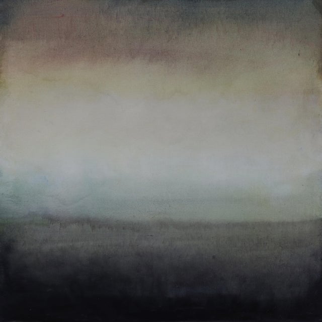 Janise Yntema Contemporary Abstract Oil and Mixed Media on Canvas "Stillness at Dusk" by Janise Yntema For Sale - Image 4 of 4