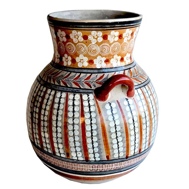 Bitossi 1960s Tonalá Mexico Burnished Glaze Ceramic Urn Planter For Sale - Image 4 of 12